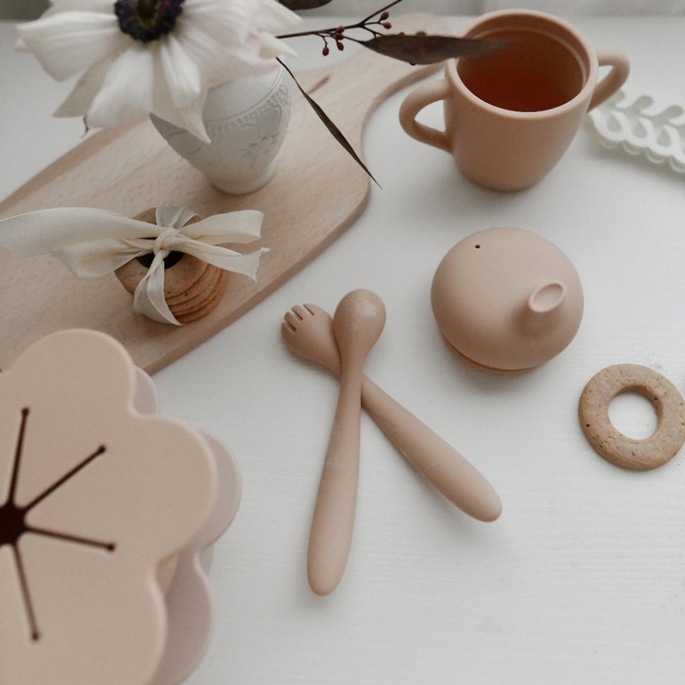 Jamie Kay Baby Spoon and Fork Set - Pearl